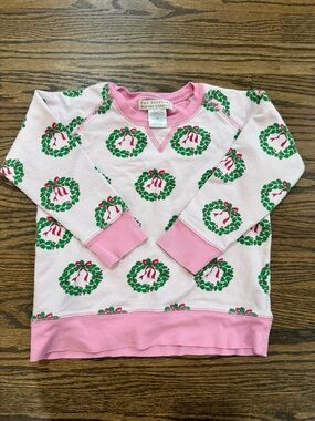 The Beaufort Bonnet Company 3T Cassidy Crewneck Pink Wreath Girls